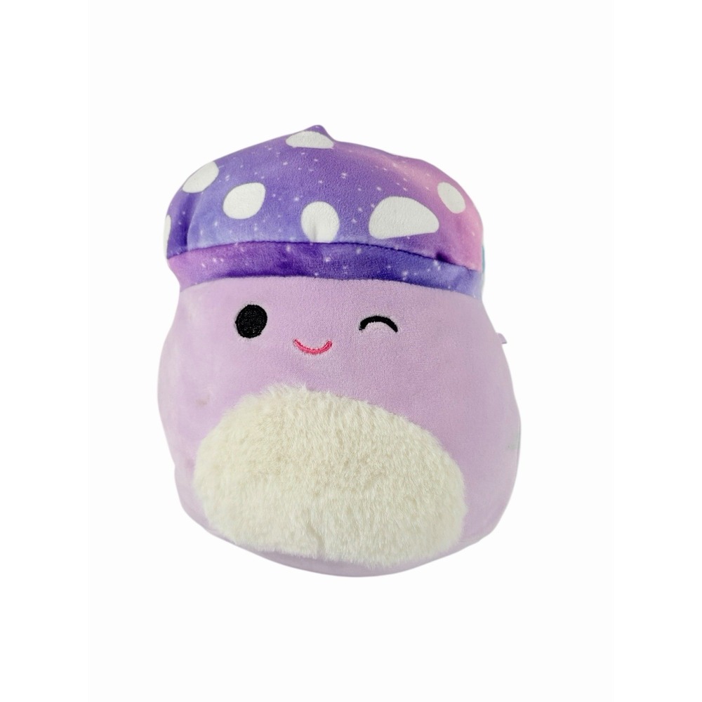 Squishmallows Fantasy Squad Minya the Purple Mushroom 8+" NWT Fuzzy Belly Plush
